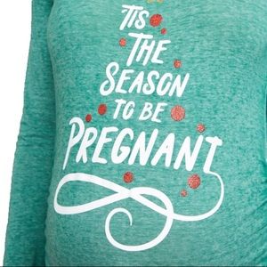 EUC Long-Sleeve Christmas Maternity Shirt XL